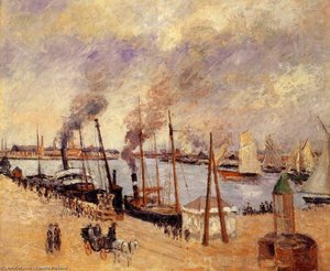 The Port Of Le Havre 2 — Camille Pissarro, Impressionist Landscape
