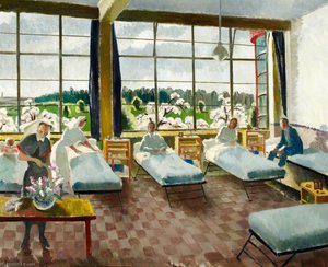 C Ward, 101 British General Hospital, Louvain — Doris Clare Zinkeisen