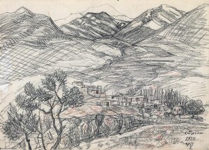 Village At The Foot Of The Mountain — Martiros Sarian, Naive Art / Primitivism