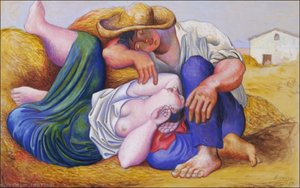Sleeping Peasants — Pablo Picasso, Cubism