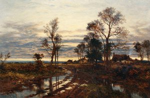 A Wet Roadside — R.a Benjamin Williams Leader