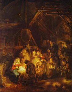 Adoration Of The Shepherds — Rembrandt Van Rijn, Baroque