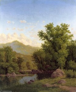 Spring Landscape Along A River — Charles Harry Eaton