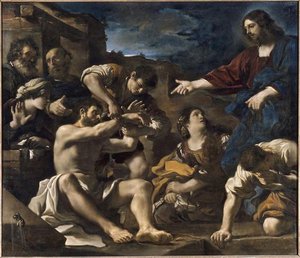 La Resurrection De Lazare — Barbieri Gian Francesco (guercino Il), Baroque