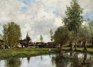 Village Around Dunkirk — Eugène Louis Boudin
