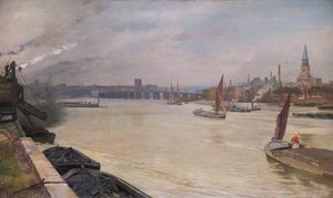 Old Chelsea Bridge — Charles Napier Hemy