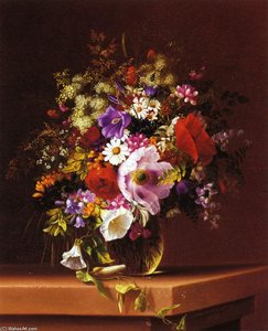 Wildflowers In A Glass Vase — Adelheid Dietrich