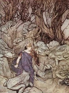 He Was Surrounded By Giant Toads — Arthur Rackham