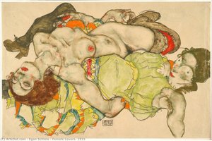 Female Lovers, 1915 — Egon Schiele