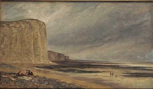 Marine Falaises Au Bord De La Mer — Paul Huet