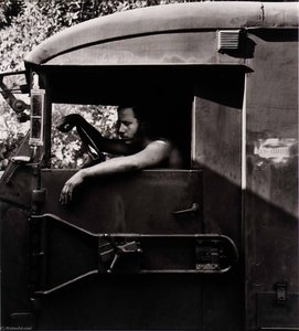 Jim And Door, Westwood, California, From The Series The Great American Bus Trip — Paul Herzoff