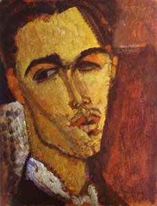 Portrait Of The Spanish Painter Celso Lagar — Amedeo Clemente Modigliani, Cubist Expression
