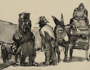 Burgundian Peasants — Josef Herman Obe Ra