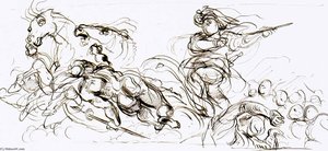 Study For The War Coffer — Eugène Delacroix