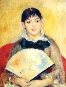 Woman With A Fan — Pierre-auguste Renoir