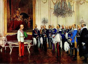 The Princes Of The German Confederation Congratulating Emperor Franz Joseph At His Diamond Jubilee — Franz Josef Karl Edler Von Matsch, Jugendstil Style