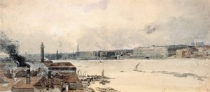 Study For The Eidometropolis. The Thames From Westminster To Somerset House — Thomas Girtin