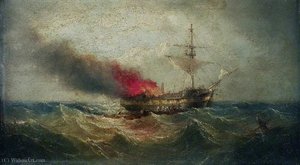 Fire At Sea — Henry Redmore