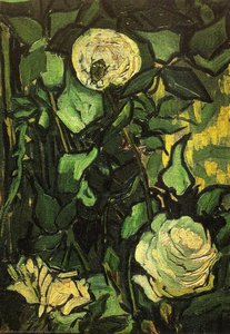 Roses And Beetle — Vincent Willem Van Gogh, Post-impressionism