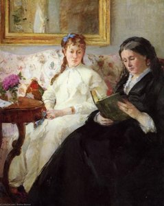 The Mother And Sister Of The Artist The Lecture — Berthe Morisot