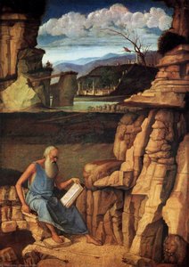 St Jerome Reading In The Countryside — Giovanni Bellini, Venetian Renaissance