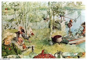 The Crayfish Season Opens — Carl Larsson