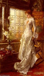 At the window