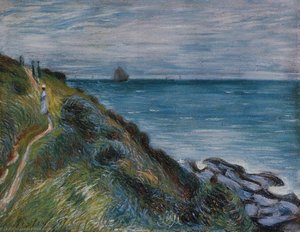 On The Cliffs, Langland Bay, Wales — Alfred Sisley