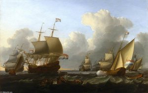 Dutch Shipping With A Flagship And A States Yacht — William Anderson