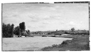 Landscape On A River — Charles-françois Daubigny