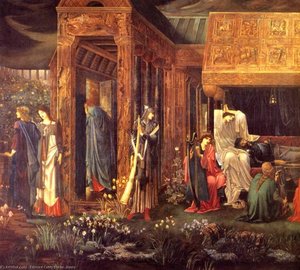 The Sleep Of Arthur In Avalon (detail) — Edward Coley Burne-jones