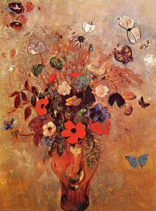 Vase With Flowers And Butterflies — Odilon Redon, Symbolism