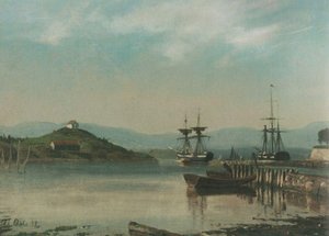 Parti Fra Oslo Strandgade — Adolph Tidemand