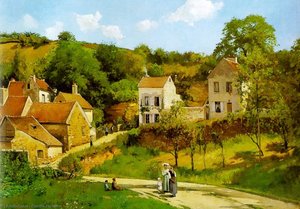 The Hermitage At Pontoise — Camille Pissarro, Impressionism