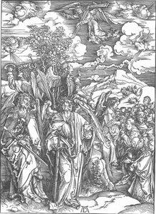 The Revelation Of St John: 6. Four Angels Staying The Winds And Signing The Chosen — Albrecht Dürer, Renaissance