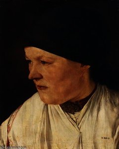 Kopf eines Bauernmaedchens