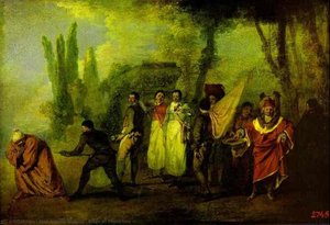 Satire On Physicians — Jean-antoine Watteau, Rococo Style