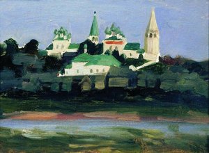 Twilight In Sudislavl — Boris Mikhailovich Kustodiev, Art Nouveau