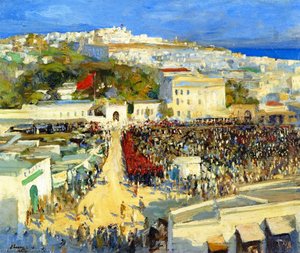 The Raising Of The Moorish Flag On The German Legation — Sir John Lavery