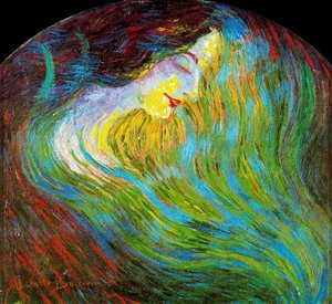Study Of A Feminine Face — Umberto Boccioni, Futurist Movement