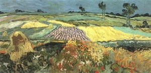 Wheat Fields Near Auvers — Vincent Willem Van Gogh, Post-impressionist Landscape