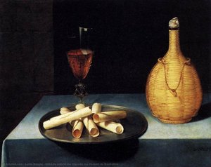 Still-life With Wafer Biscuits (le Dessert De Gaufrettes) — Lubin Baugin, Baroque