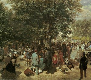 Afternoon At The Tuileries Garden — Adolph Von Menzel
