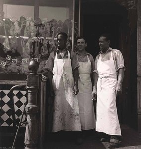 Meatmarket Owner And Butchers, From The Project The Most Crowded Block — Aaron Siskind