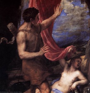 Diana And Actaeon (detail) — Titian