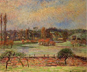 Flood, Morning Effect, Eragny — Camille Pissarro