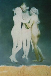 Three Graces Of Canova (unfinished) — Salvador Dalí