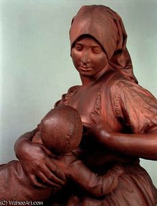 Peasant Woman Nursing An Infant — Aimé-jules Dalou