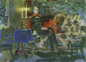 Portrait Of An Officer (pechorin On A Sofa) — Mikhail Vrubel