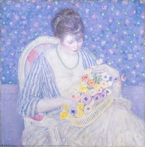The Basket Of Flowers — Frederick Carl Frieseke